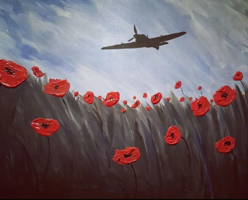 'Over the Poppy Fields’ a painting by David H.